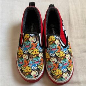 Pokemon Red and Yellow Kids slip on Sneakers